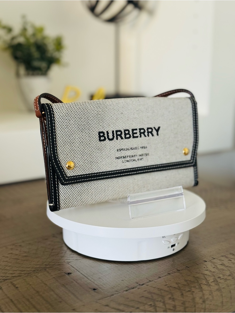 Burberry Horseferry Canvas Letter Crossbody - Picture 3 of 16